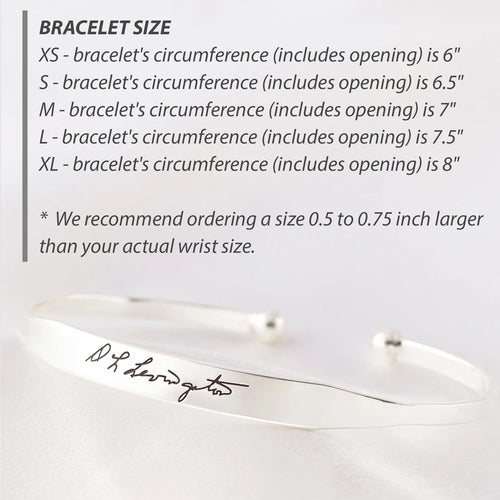 Handwritten Cuff Bracelet - GLOW FIT ESSENTIALS