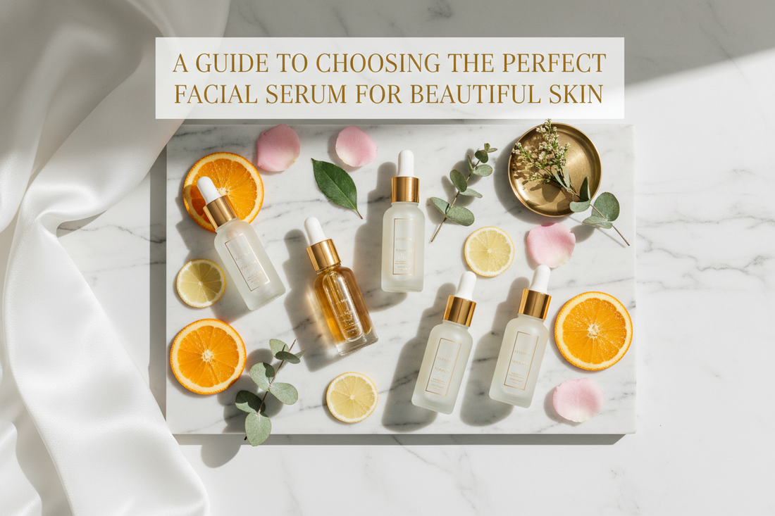 Skincare serums and dropper bottles for different skin types — Glow Fit Essentials facial serum guide