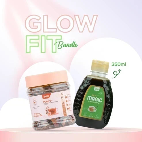 Glow Fit Bundle – Magic Cinnamon Tea 250ml and PURIFY+ Gluta Tea for natural wellness and glowing skin