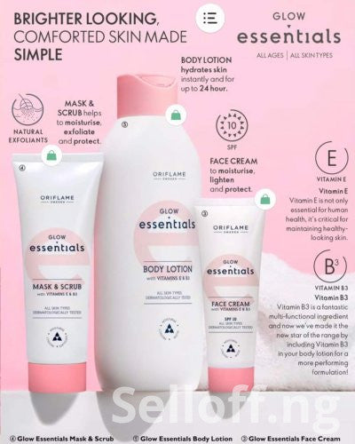 Glow Essentials Body Lotion with Vitamins E & B3 - GLOW FIT ESSENTIALS