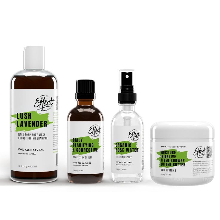 Madlin Monique's Effect 15-Minute Glow-Up Bundle – All Natural 4-Piece Skincare Set - GLOW FIT ESSENTIALS