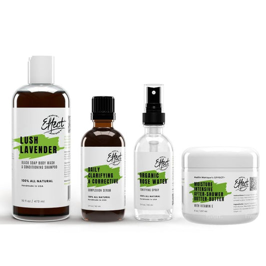 Madlin Monique's Effect 15-Minute Glow-Up Bundle – All Natural 4-Piece Skincare Set - GLOW FIT ESSENTIALS