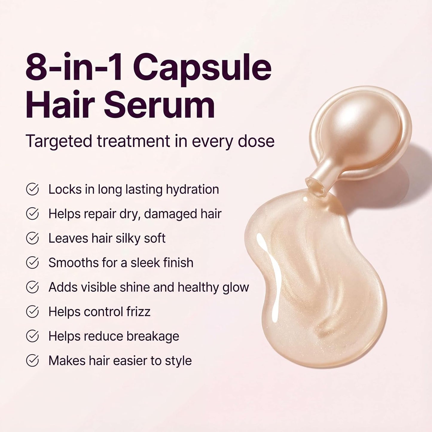 sohl-I.D. Hair Serum Capsules – Vitamins A, E & B5 | Argan, Avocado & Macadamia Oils for Frizzy, Dry & Curly Hair