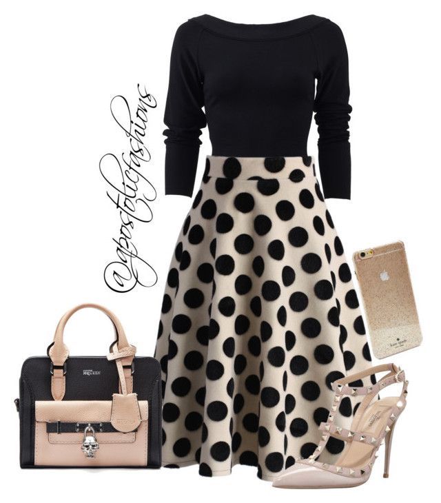Black Top & Polka Dot Midi Skirt Chic Outfit Set - GLOW FIT ESSENTIALS
