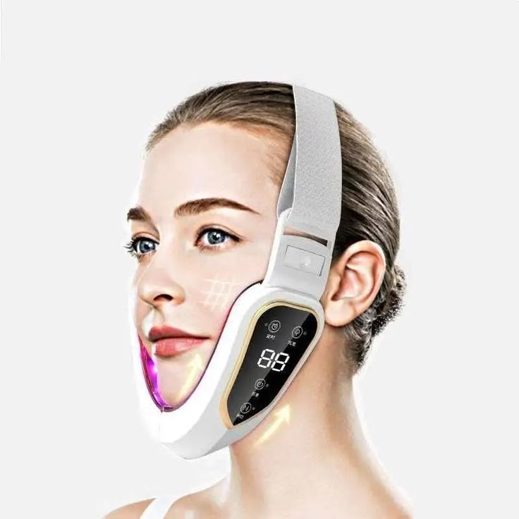 LED Photon Therapy Facial Lifting Device – EMS V-Line Jaw Sculpting with Heat & Vibration - GLOW FIT ESSENTIALS