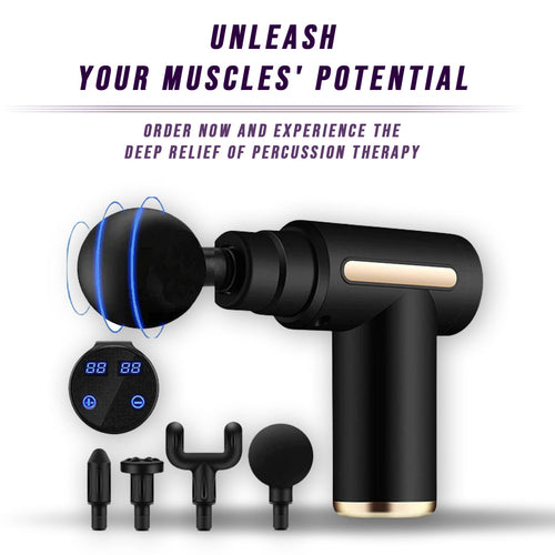 Muscle Massage Gun – Deep Tissue Percussion Massager for Pain Relief & Recovery - GLOW FIT ESSENTIALS