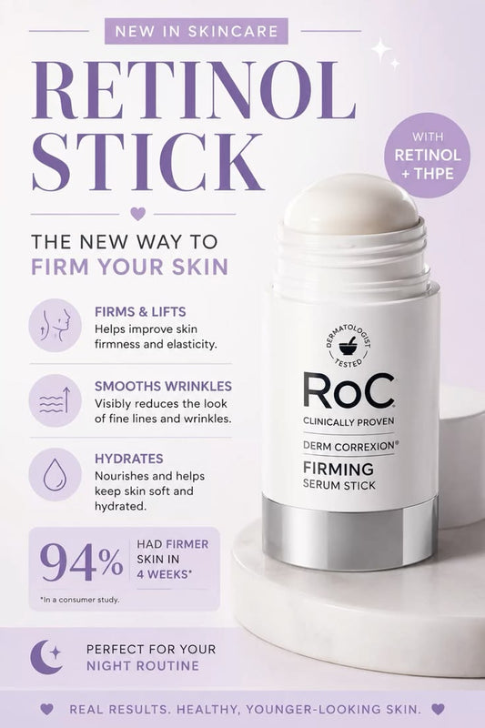 RoC Derm Correxion Firming Serum Stick – Retinol + THPE Anti-Aging Treatment | Firms & Lifts - GLOW FIT ESSENTIALS