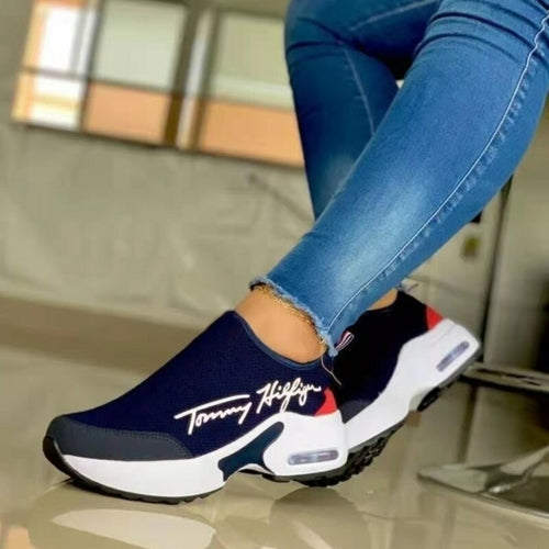 Casual Breathable Wedges Ladies Walking Sneakers Flat Women Shoes - GLOW FIT ESSENTIALS