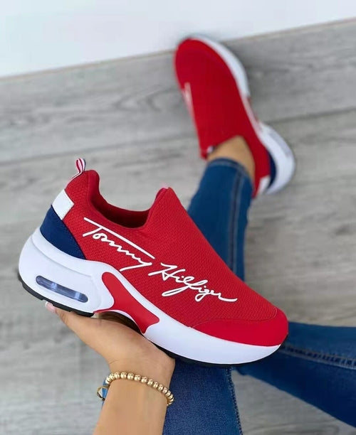 Casual Breathable Wedges Ladies Walking Sneakers Flat Women Shoes - GLOW FIT ESSENTIALS