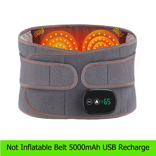 Heat Therapy Lumbar Brace & Back Massager Belt – Red Light, Vibration & Heat for Back Pain Relief - GLOW FIT ESSENTIALS
