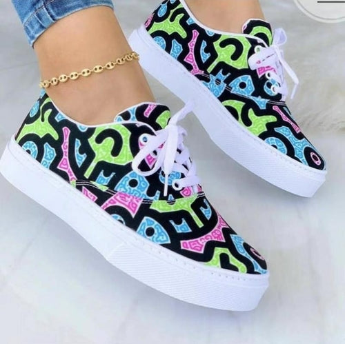 2022 Fashion Graffiti Women Sneakers Trainers Shoes - GLOW FIT ESSENTIALS