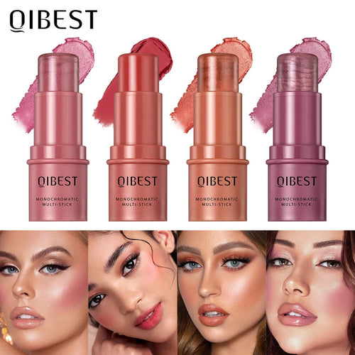 3-in-1 Cheek Blush Stick Lip Tinted Eyes Cheek Lips Brighten Cream - GLOW FIT ESSENTIALS