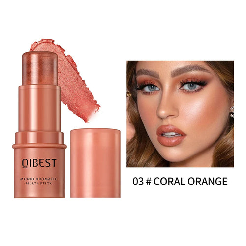 3-in-1 Cheek Blush Stick Lip Tinted Eyes Cheek Lips Brighten Cream - GLOW FIT ESSENTIALS