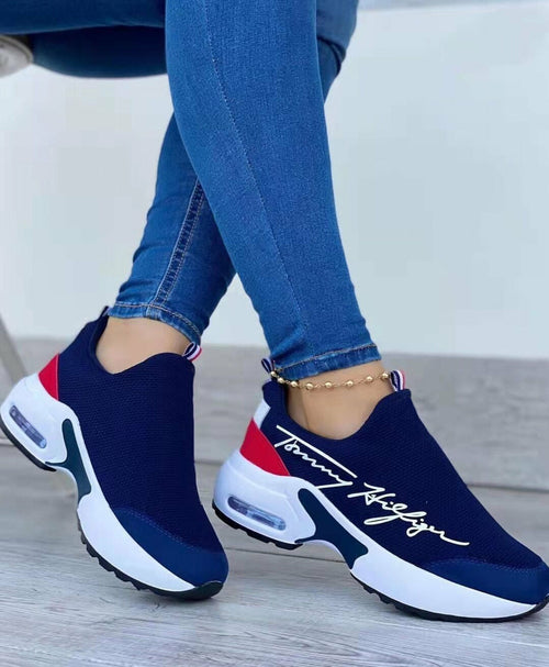 Casual Breathable Wedges Ladies Walking Sneakers Flat Women Shoes - GLOW FIT ESSENTIALS