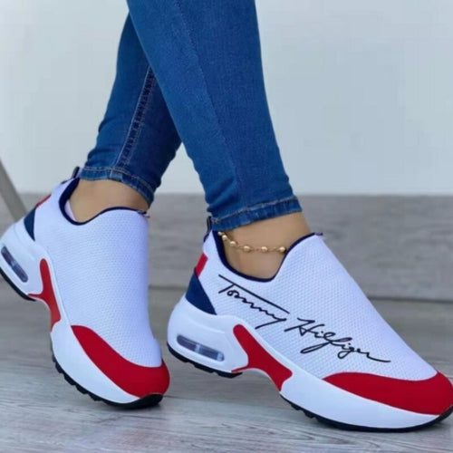 Casual Breathable Wedges Ladies Walking Sneakers Flat Women Shoes - GLOW FIT ESSENTIALS
