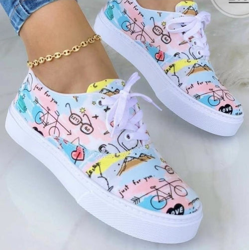 2022 Fashion Graffiti Women Sneakers Trainers Shoes - GLOW FIT ESSENTIALS