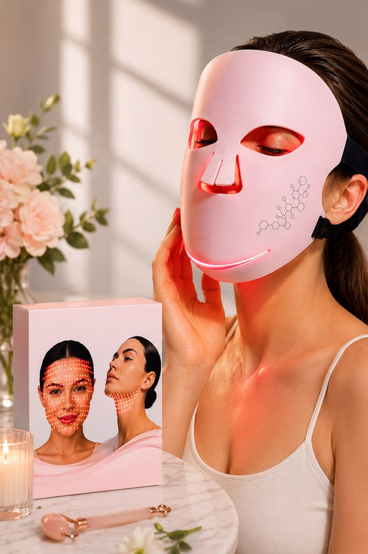 LED Light Therapy Face Mask – Red Light Anti-Aging & Skin Rejuvenation | The Glow Everyone's Talking About - GLOW FIT ESSENTIALS