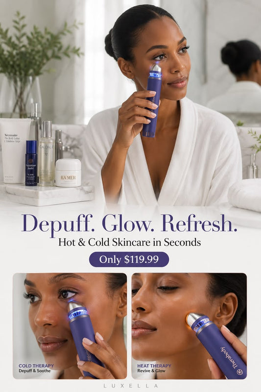 Therabody TheraFace Depuffing Wand – Hot & Cold Eye & Face Massager | Depuff, Glow & Refresh - GLOW FIT ESSENTIALS