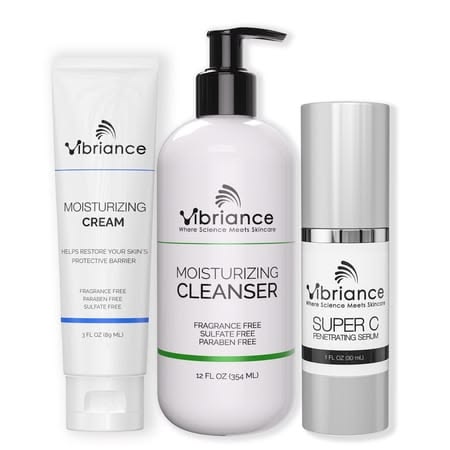 Vibriance Bundle Skincare Set – Super C Serum, Moisturizing Cleanser & Face Cream | Complete Kit for Radiant Beauty - GLOW FIT ESSENTIALS
