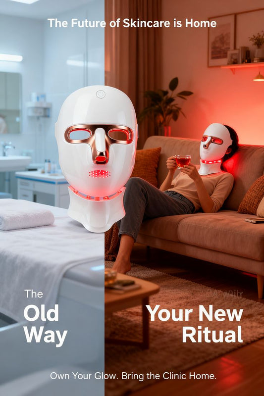 LED Face & Neck Mask – Full Coverage Red Light Therapy for Anti-Aging & Skin Renewal - GLOW FIT ESSENTIALS
