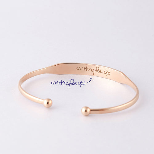 Handwritten Cuff Bracelet - GLOW FIT ESSENTIALS