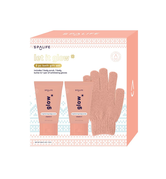 Brightening Vitamin C Bath & Body Gift Set – Body Wash, Lotion & Bath Soak for Radiant Skin - GLOW FIT ESSENTIALS