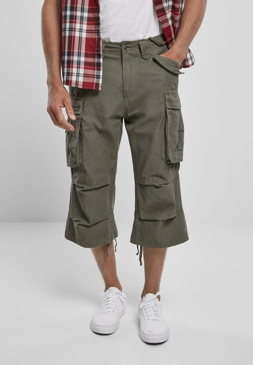 Industry 3/4 Cargo Shorts – 100% Cotton Tactical Shorts in Olive, Black & Dark Olive - GLOW FIT ESSENTIALS