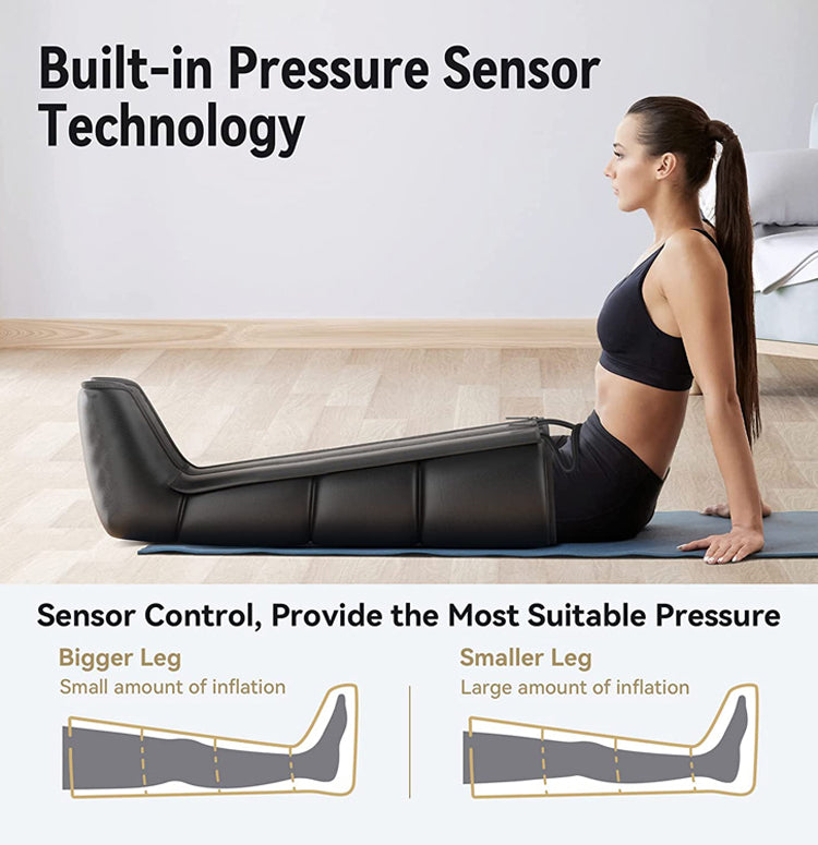 Air Compression Recovery Boots – Leg & Foot Massager for Blood Circulation & Muscle Recovery - GLOW FIT ESSENTIALS