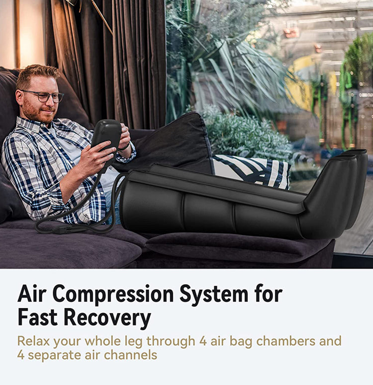 Air Compression Recovery Boots – Leg & Foot Massager for Blood Circulation & Muscle Recovery - GLOW FIT ESSENTIALS