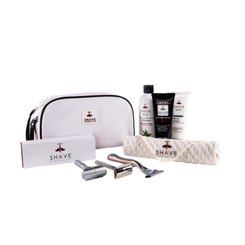 Complete Men's Grooming Kit – Shave Essentials Premium Set with Razor, Skincare & Travel Bag - GLOW FIT ESSENTIALS