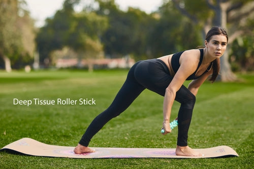 Muscle Recovery & Resistance Band Bundle – Foam Roller, Deep Tissue Stick & 3 Resistance Bands - GLOW FIT ESSENTIALS
