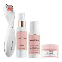 GloPRO Facial Microneedling Discovery Set – At-Home Collagen Boost Kit with Device, Serum, Cleanser & Cream - GLOW FIT ESSENTIALS
